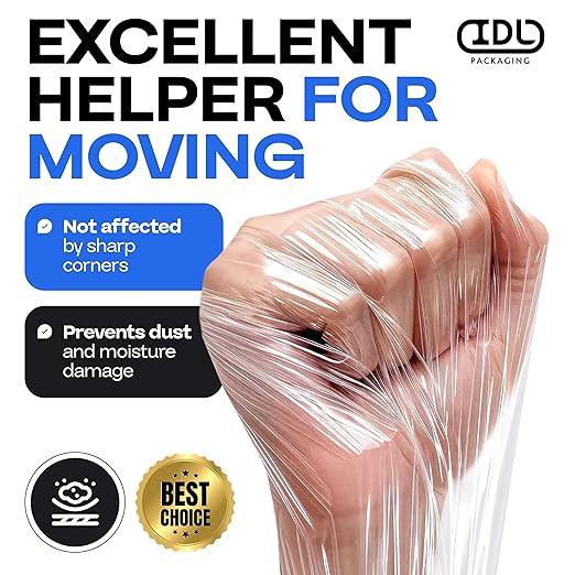 IDL Packaging 3" Stretch Wrap Mini Roll, 700 feet, 120 Gauge - Image 3