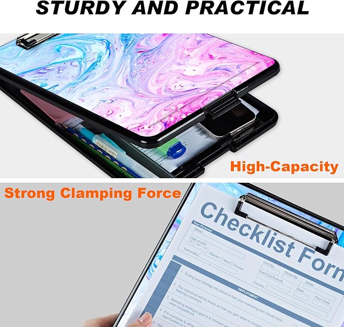Side Opening Clipboard With 2 Storage & Pen Holder - Image 3