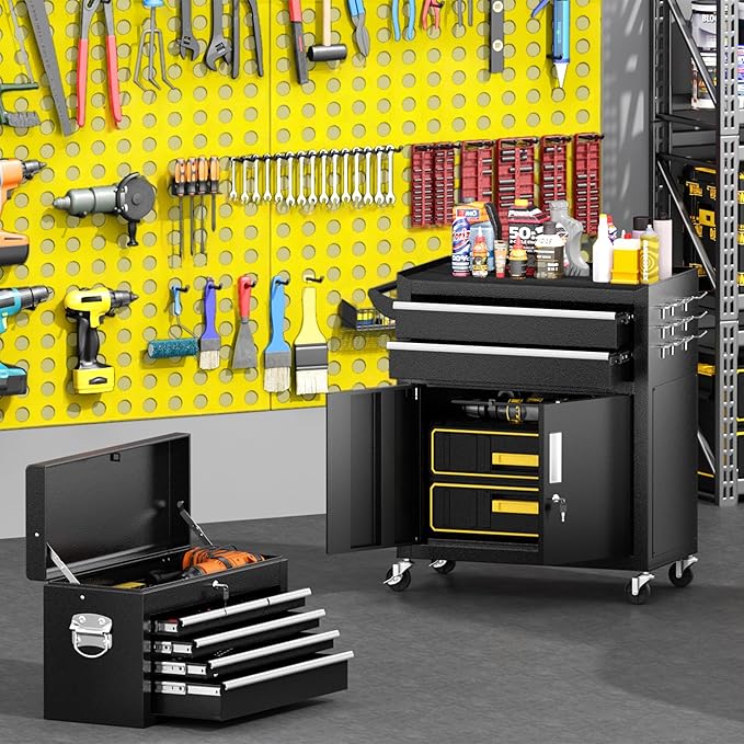 Greenvelly 8-Drawer Rolling Tool Chest, Metal Tool Chest - Image 2