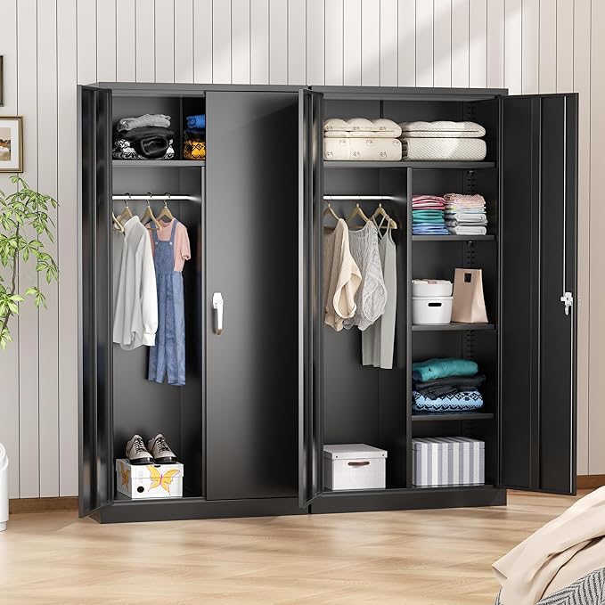 INTERGREAT Metal Wardrobe Closet - Image 2