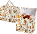 VENO 2 Pack Christmas Cooler Bag Insulated Reusable Grocery Shopping Bag by Veno