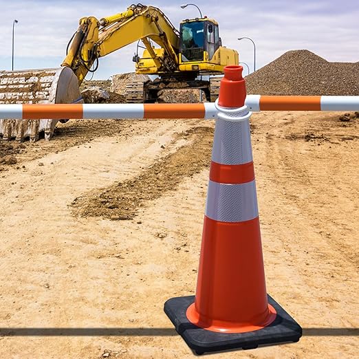 8 Pack Min 4' Feet to Max 7' Feet Retractable Traffic Cone Bars, Expandable - Image 7