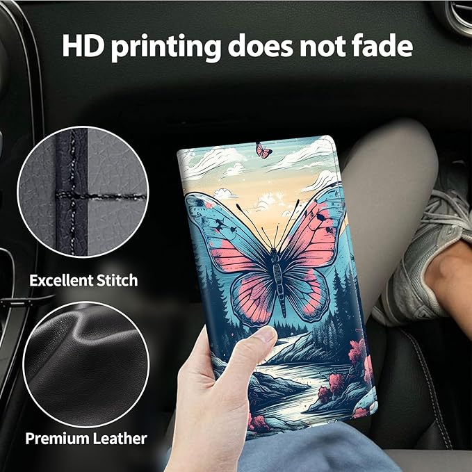Car Registration and Insurance Holder, Leather Car Glove Box Organizer - Image 4