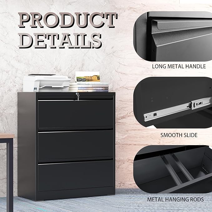 3 Drawer Lateral File Cabinet - Image 4