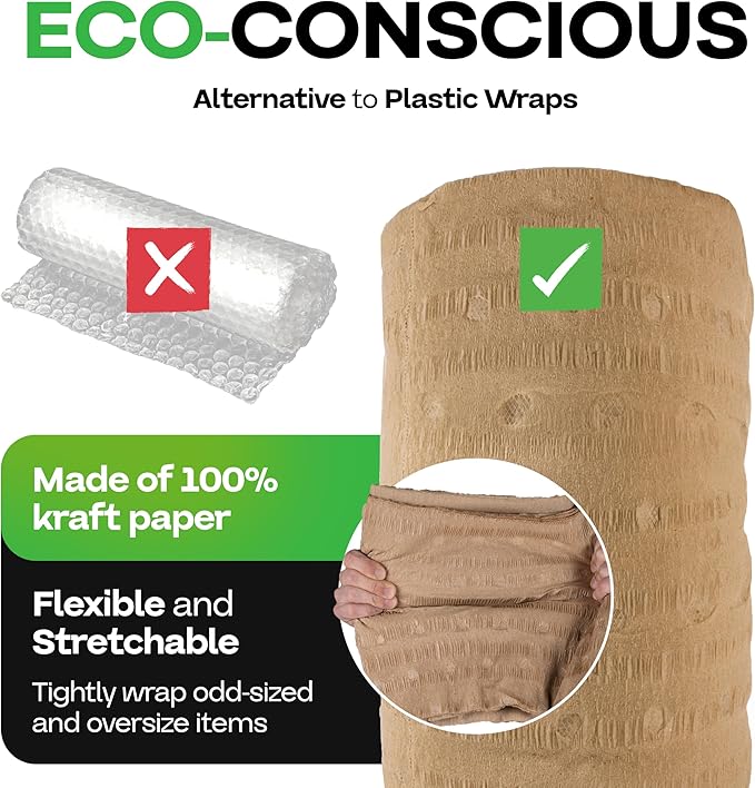 IDL Packaging 12" x 50' EcoMax™ Kraft Paper Cellulose Wadding - Image 6