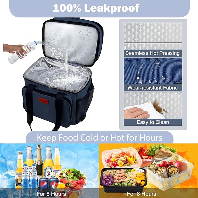 Expandable XLarge Lunch Box, Insulated Heavy Duty Lunch Bag Waterproof - Image 5