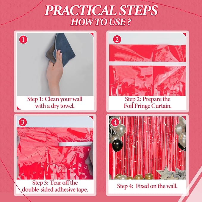 3 Pack Foil Fringe Backdrop - Image 3