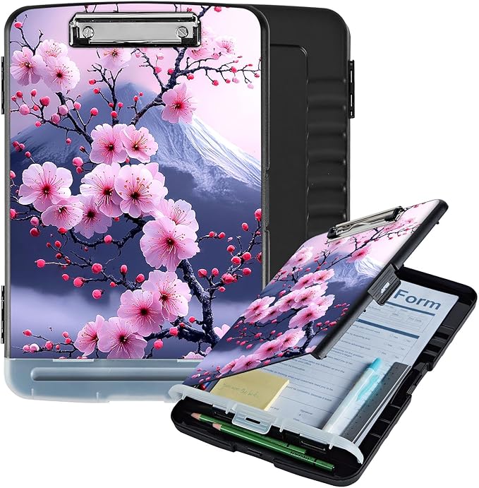 Clipboard with Storage Box & Pen Holder, Heavy Duty Clip Boards 8.5x11 by Unknown