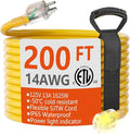 HUANCHAIN 200 ft 14/3 Gauge Heavy Duty Outdoor Extension Cord Waterproof by huanchain