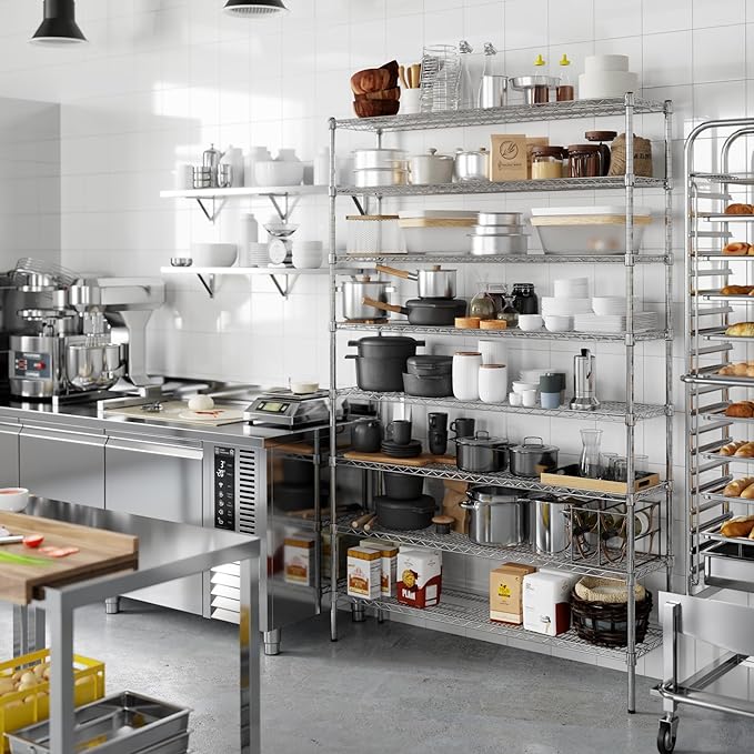 14" Deep x 54" Wide x 86" Height Wire Shelving Kit | 8-Tier | NSF Commercial - Image 4
