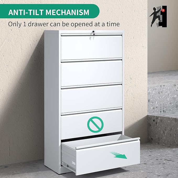 5 Drawer Lateral File Cabinets - Image 5