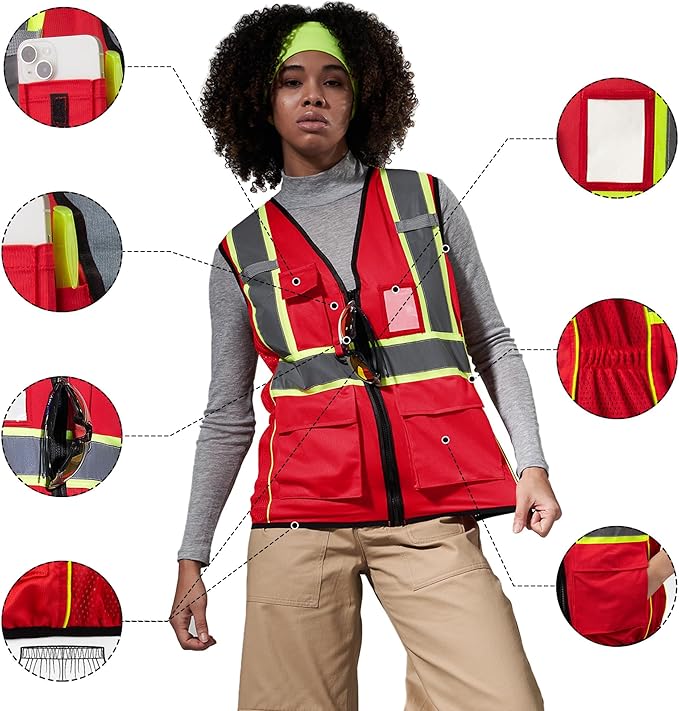 AYKRM Custom Logo Personalised Printed High Visibility Reflective 2 two tone - Image 3