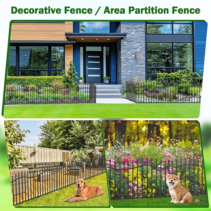 10 Panels No Dig Garden Fence - 24in H x 22.5ft L - Image 4