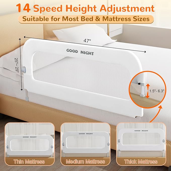 Bed Guard Rail for Toddlers - Image 3