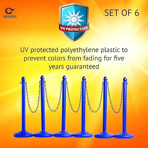 Montour Line Plastic Stanchion Blue 2.5 Inch Diameter - Image 2