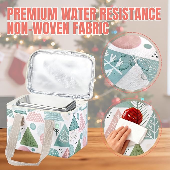 VENO 2 Pack Christmas Insulated Lunch Bag - Image 3