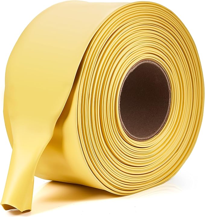 Chanzon 2:1 Ratio - 80Ft Roll - 3-5/32" Heat Shrink Tubing 2:1 Yellow by Chanzon