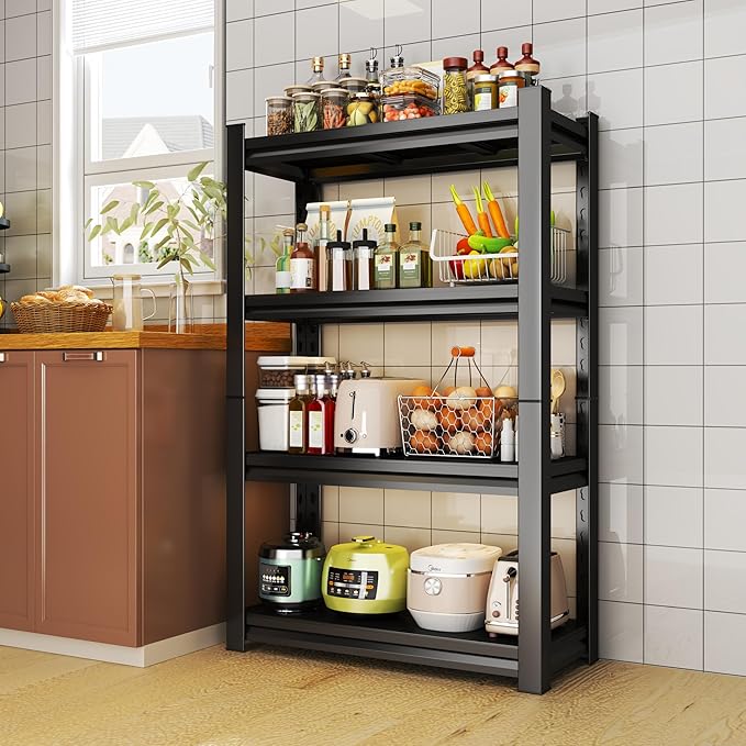 Storage Shelves, Garage Metal Shelving Unit, Adjustable, Double-Layer Column - Image 2