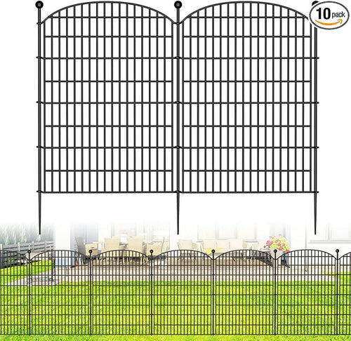 10 Panels No Dig Decorative Garden Fence - 40 in x 23.6 ft by Bilibompa