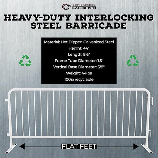 Angry Bull Barricades Metal Interlocking Steel Barricade - Image 2