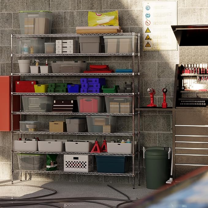14" Deep x 72" Wide x 86" Height Wire Shelving Kit | 8-Tier | NSF Commercial - Image 7