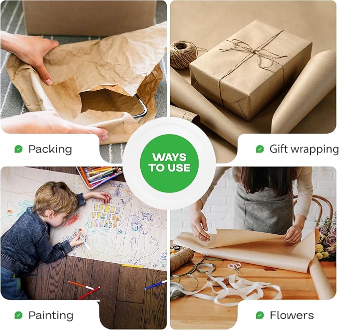 IDL Packaging 18" x 2160" Popular Pack Brown Kraft Paper Roll - Image 5