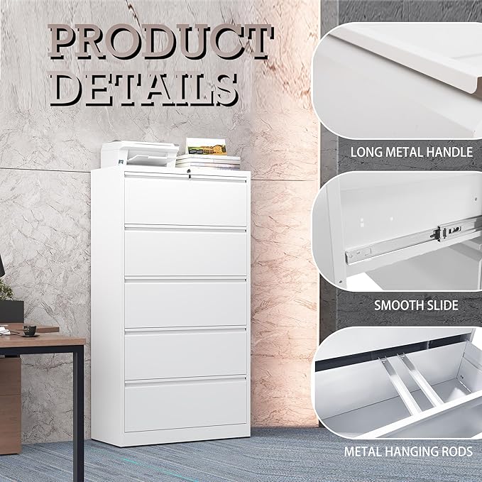 5 Drawer Lateral File Cabinet - Image 4