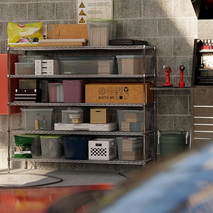 24" Deep x 72" Wide x 64" Height Wire Shelving Kit | 5-Tier | NSF Commercial - Image 8