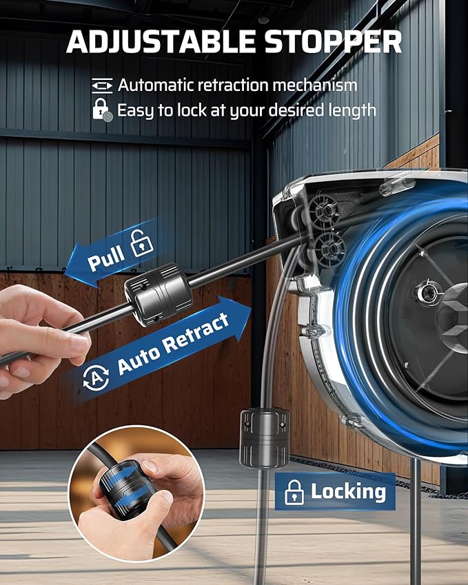 DEWENWILS 45FT Retractable Extension Cord Reel - Image 2
