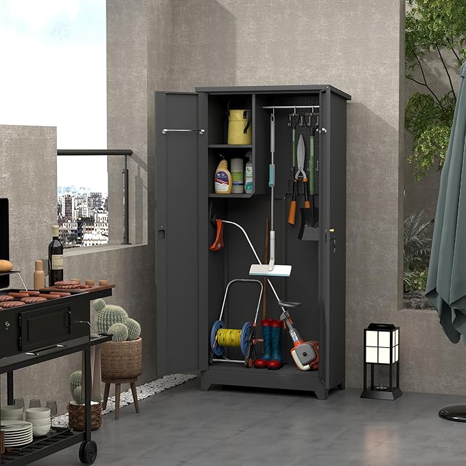 LUCYPAL Outdoor Storage Cabinet Waterproof, Metal Storage Shed - Image 3