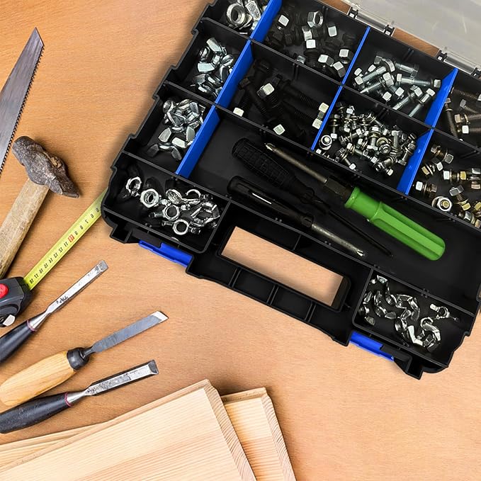 Double Side Tool Box Organizer, Hardware Storage Box, Portable Small Parts - Image 3