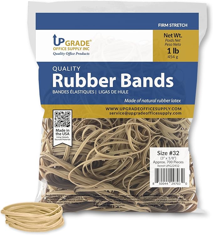 Upgrade Rubber Bands Size 32 700 Bands 1 lb Bag 20 Pack Case USA - Image 3