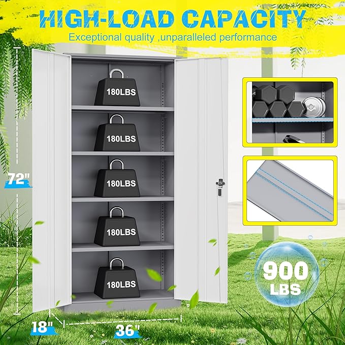 Pataku Metal Storage Cabinet, File Cabinets - Image 3