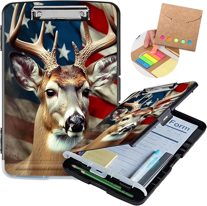 Clipboard with Storage, Heavy Duty Plastic Storage Clipboard with Low Profile by Unknown