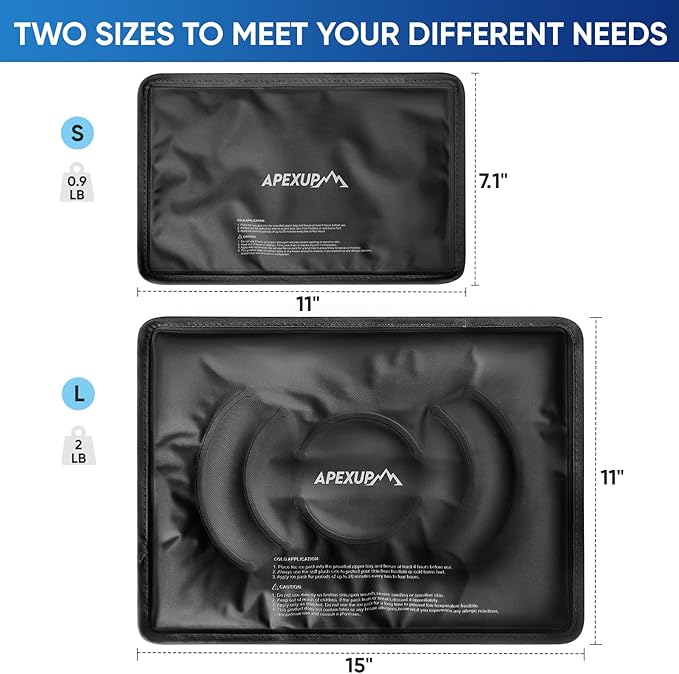 APEXUP Gel Ice Packs for Injuries Reusable, Flexible Double Sided Cold Packs - Image 4