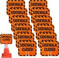 12 Pcs Plastic Sidewalk Closed Sign Bulk by Copkim