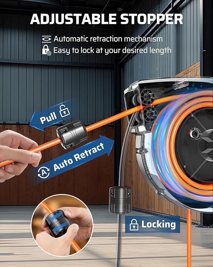 DEWENWILS 45FT Retractable Extension Cord Reel - Image 3