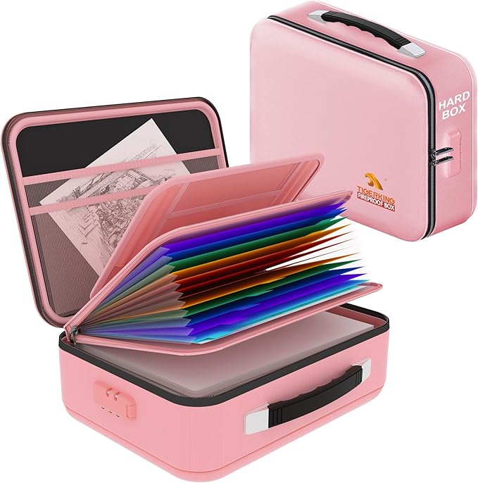 TIGERKING Fireproof Document Box Hard Case by TIGERKING