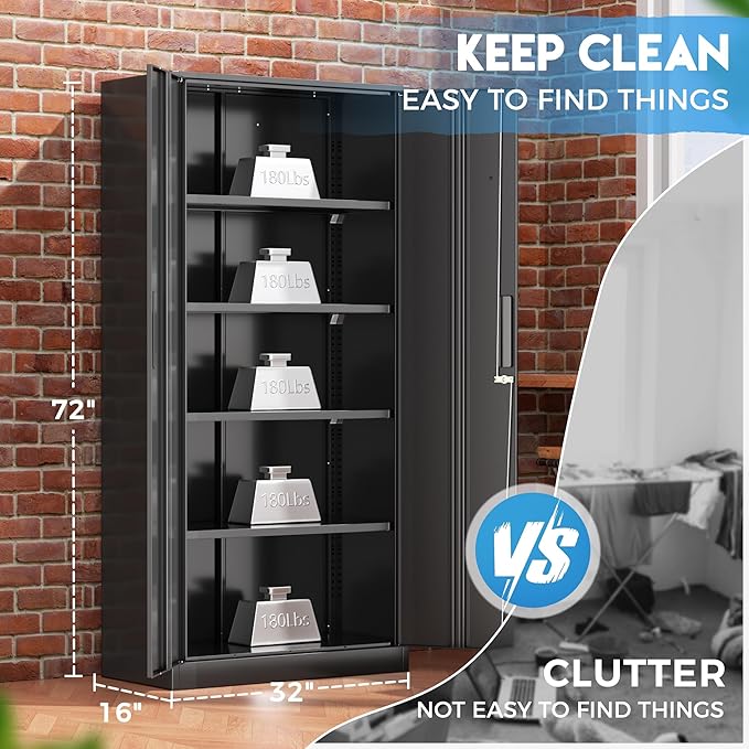 Greenvelly Metal Storage Cabinet - Image 6