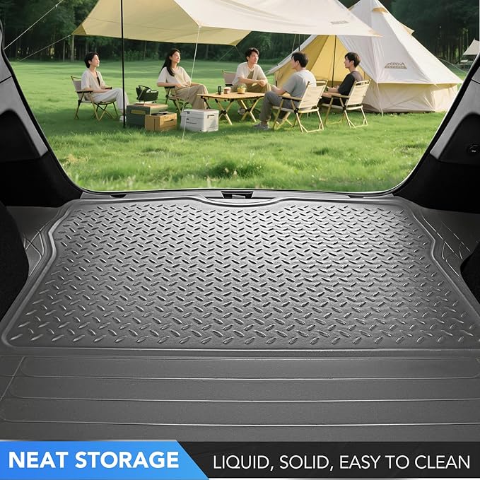 PIC AUTO Heavy Duty Rubber Trunk Cargo Liner Floor Mats, Trimmable to Fit - Image 6