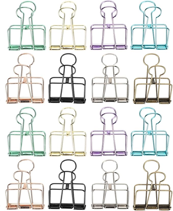 16 Pcs Hollow Binder Clips by Tissting