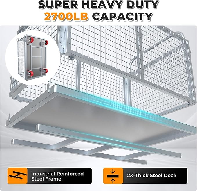 2IN1 Steel Panel Cart Dolly – Heavy Duty Drywall Lumber Truck Cart - Image 4
