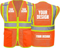 BeautyWill Custom Safety Vest Customized Logo Class 2 High Visibility by BeautyWill
