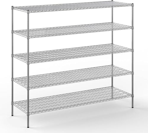 24" Deep x 72" Wide x 64" Height Wire Shelving Kit | 5-Tier | NSF Commercial by Regal+Altair