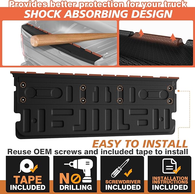 TripleAliners Compatible with Ford F-150 F150 2021-2025 2026 Tailgate Mat with - Image 5