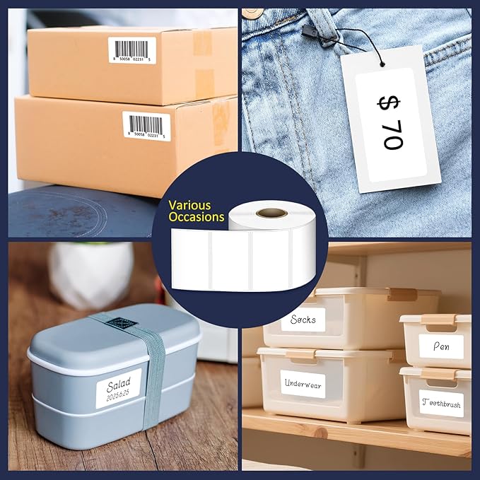 L LIKED 2.25" x 1.25" Direct Thermal Labels, Permanent Adhesive Barcode Address - Image 8