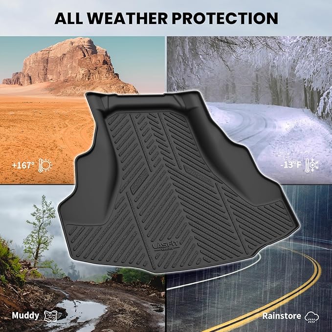 LASFIT Cargo Mat for Honda Accord 2008 2009 2010 2011 2012, All Weather TPE - Image 8