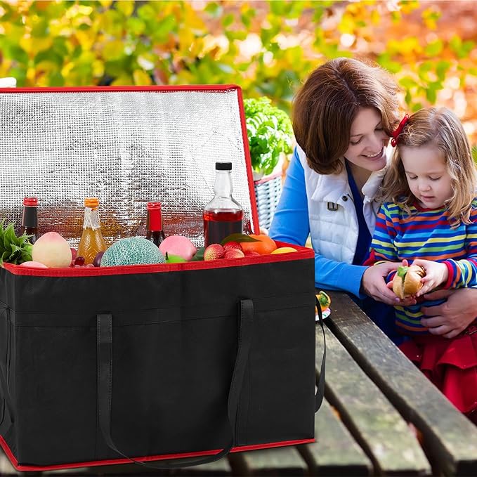 Maxcheck 2 Pcs Insulated Bags for Food Delivery XXXL Large Capacity Hot Grocery - Image 6