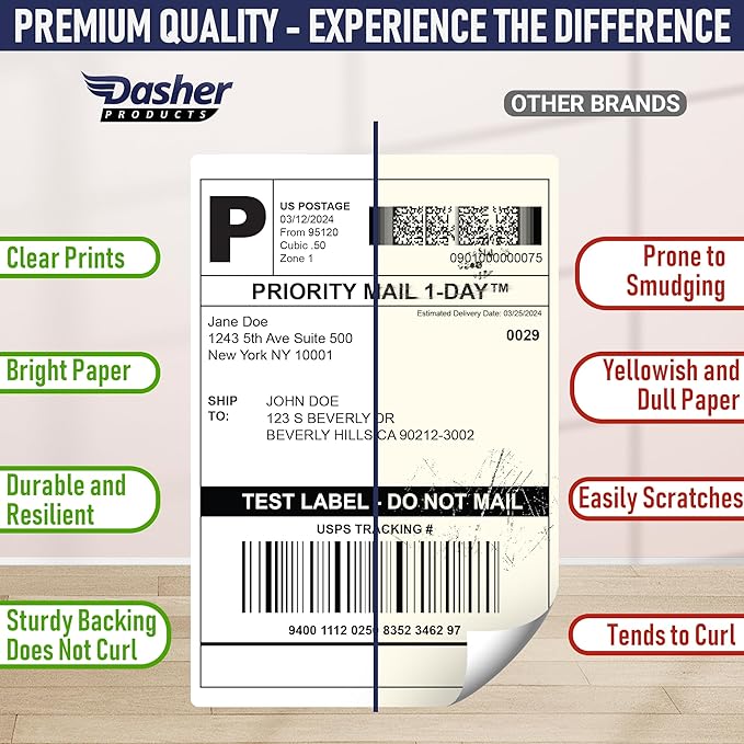 Thermal Shipping Labels 4x6, 1000 Labels/2 Stacks Commercial Grade - Image 4