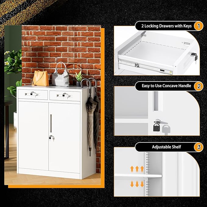 Greenvelly Metal Storage Cabinet - Image 3